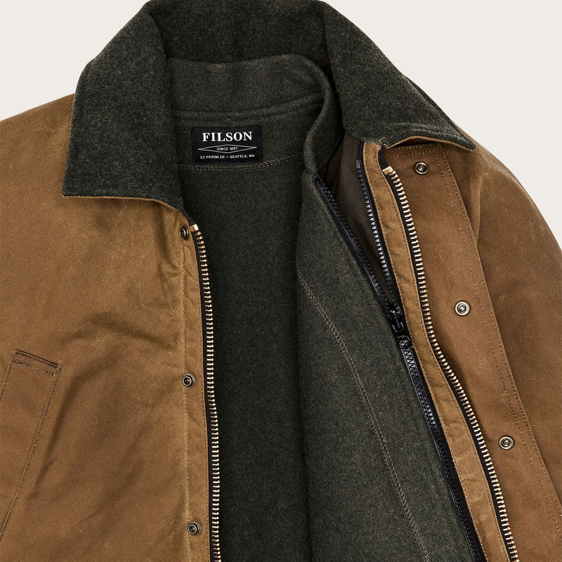 Lined tin cloth field jacket by Filson | Dark tan (Brown)