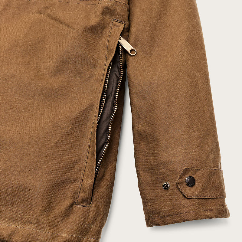 Lined tin cloth field jacket by Filson | Dark tan (Brown)