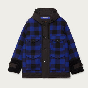 Giacca imbottita in lana a quadri filson x junya watanabe di Filson | Black / navy black (Blue)