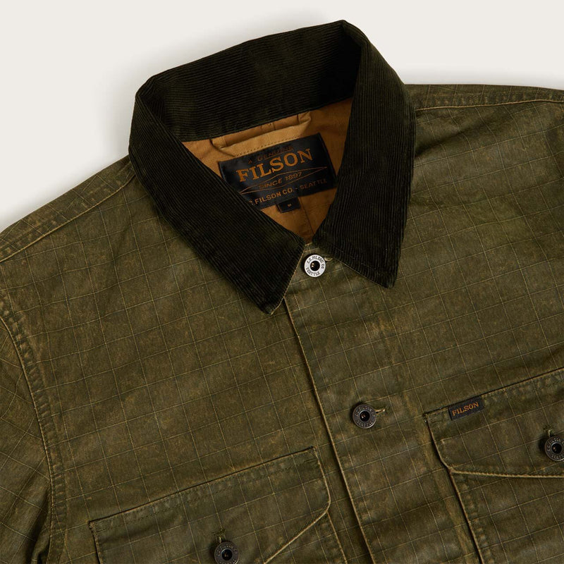 Coated journeyman jacket par Filson | Dark olive/tan (Green)