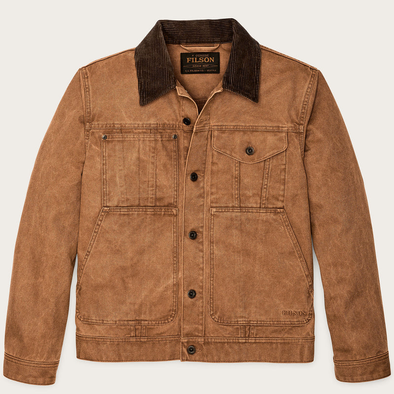 Rustic canvas short cruiser jacket by Filson | Whiskey (Brown)