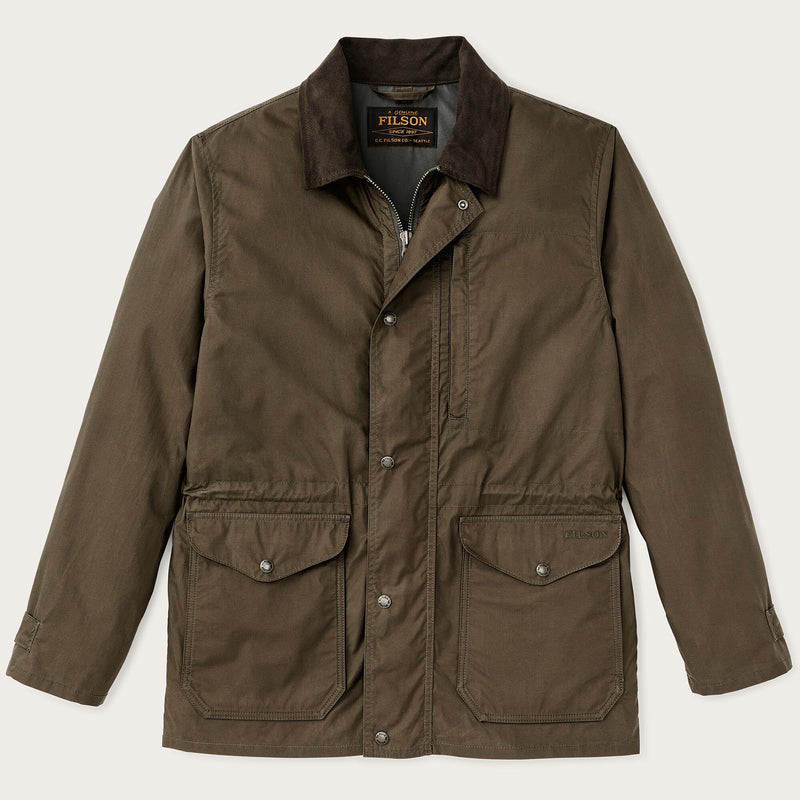 Dry wax mile marker coat par Filson | Burnt olive (Green)