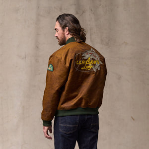 Embroidered montlake jacket by Filson | Whiskey (Brown)