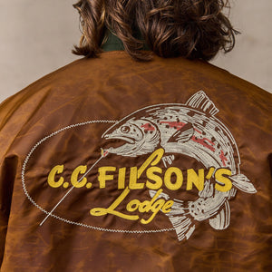 Embroidered montlake jacket by Filson | Whiskey (Brown)