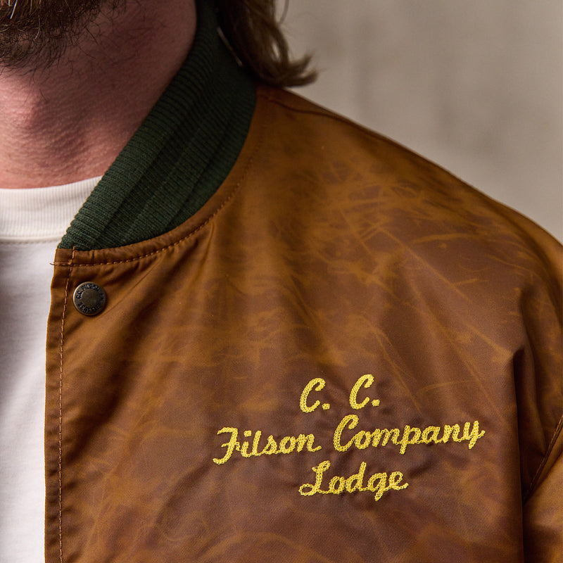 Embroidered montlake jacket by Filson | Whiskey (Brown)