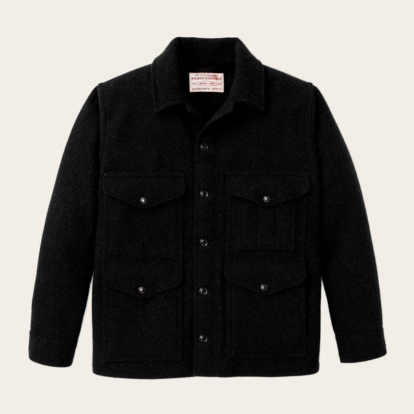 Mackinaw wool cruiser jacket by Filson | Charcoal (Black)