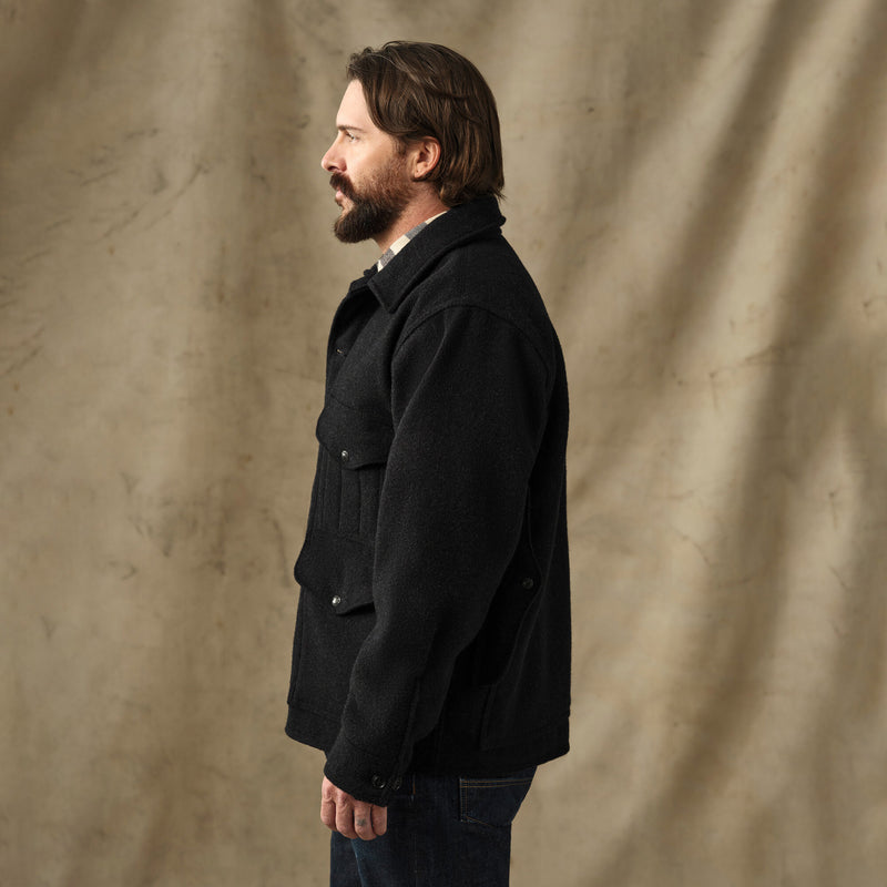 Mackinaw wool cruiser jacket by Filson | Charcoal (Black)