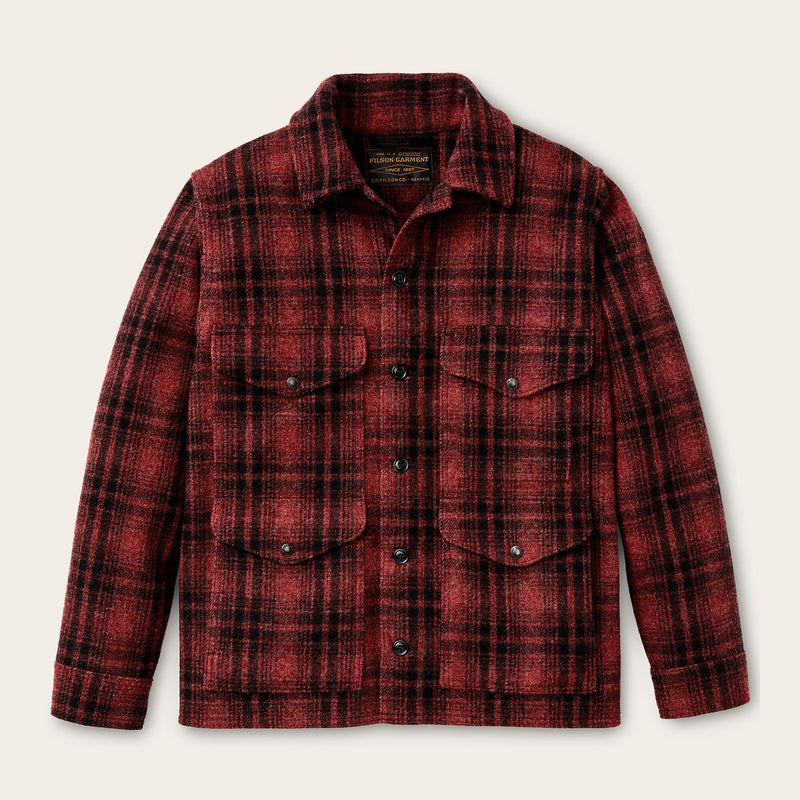 Mackinaw wool cruiser jacket by Filson | North country red pl (Red)