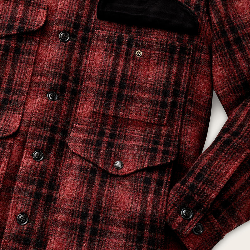 Mackinaw wool cruiser jacket by Filson | North country red pl (Red)
