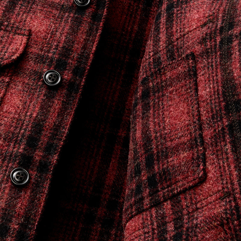 Mackinaw wool cruiser jacket by Filson | North country red pl (Red)