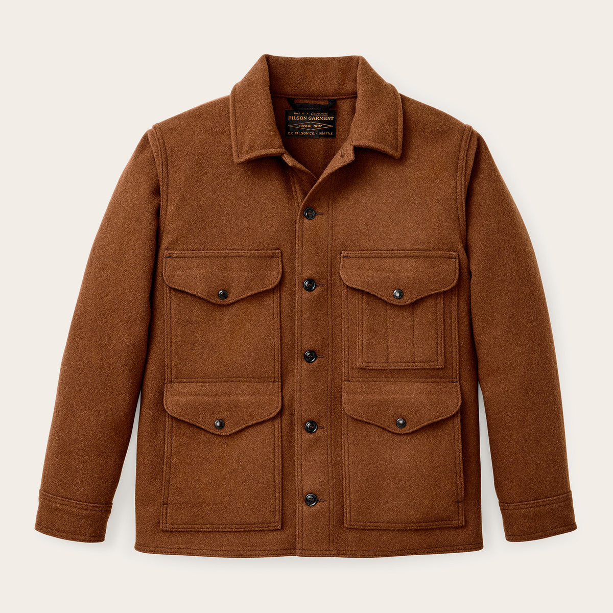 Mackinaw wool cruiser jacket by Filson | Chessie tan (Brown)