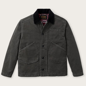 Insulated canvas outfitter jacket by Filson | Peat (Gray)