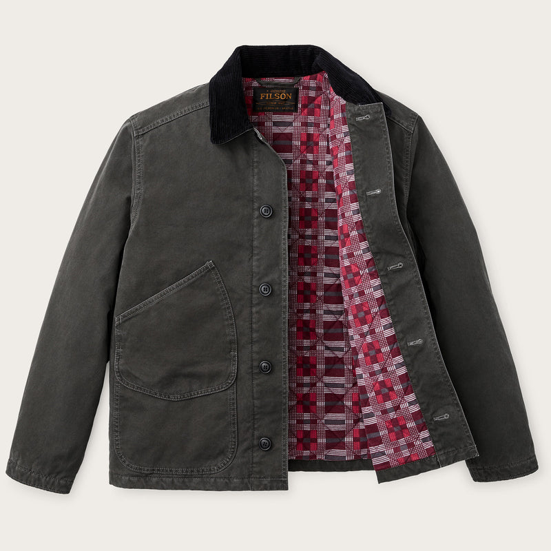 Insulated canvas outfitter jacket by Filson | Peat (Gray)