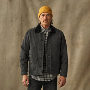Insulated canvas outfitter jacket by Filson | Peat (Gray)