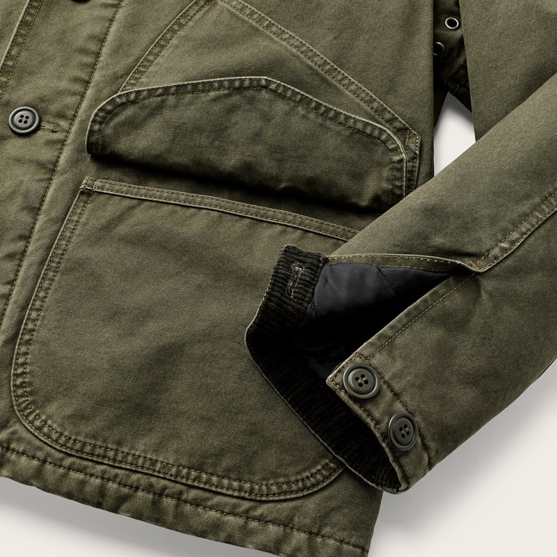 Insulated canvas outfitter jacket by Filson | Dark olive (Green)