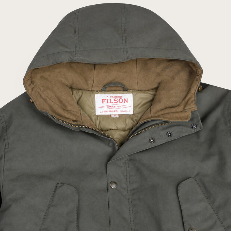 Waxed field down parka von Filson | Otter green (Green)