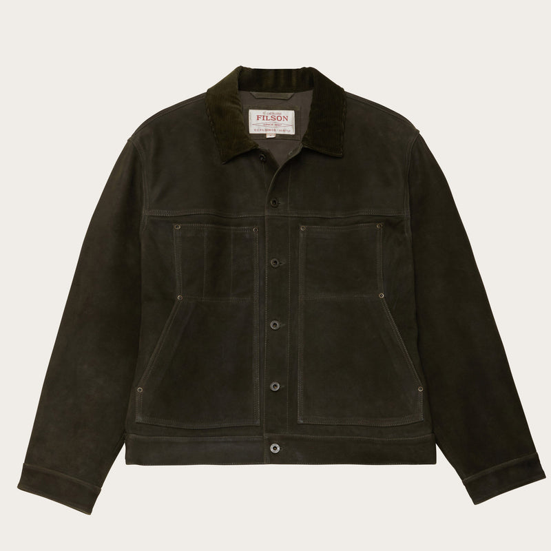 Waxed suede short cruiser par Filson | Otter green (Green)