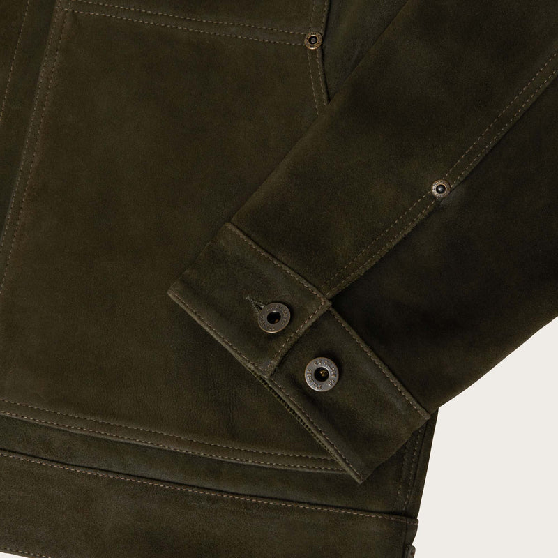 Waxed suede short cruiser par Filson | Otter green (Green)