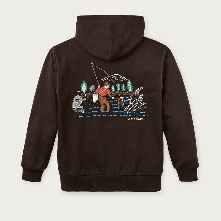 Sweat à capuche brodé homme Filson Prospector 20285681 noir orignal Sweat à capuche brodé homme Filson Prospector 20285681 noir orignal