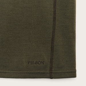 400g merino wool half-zip by Filson | Dark olive (Green)