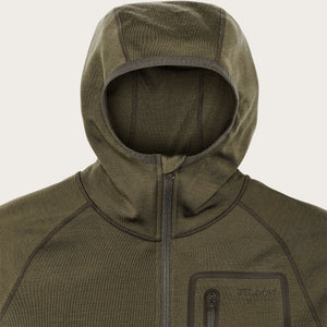 400g merino wool hoodie by Filson | Dark olive (Green)