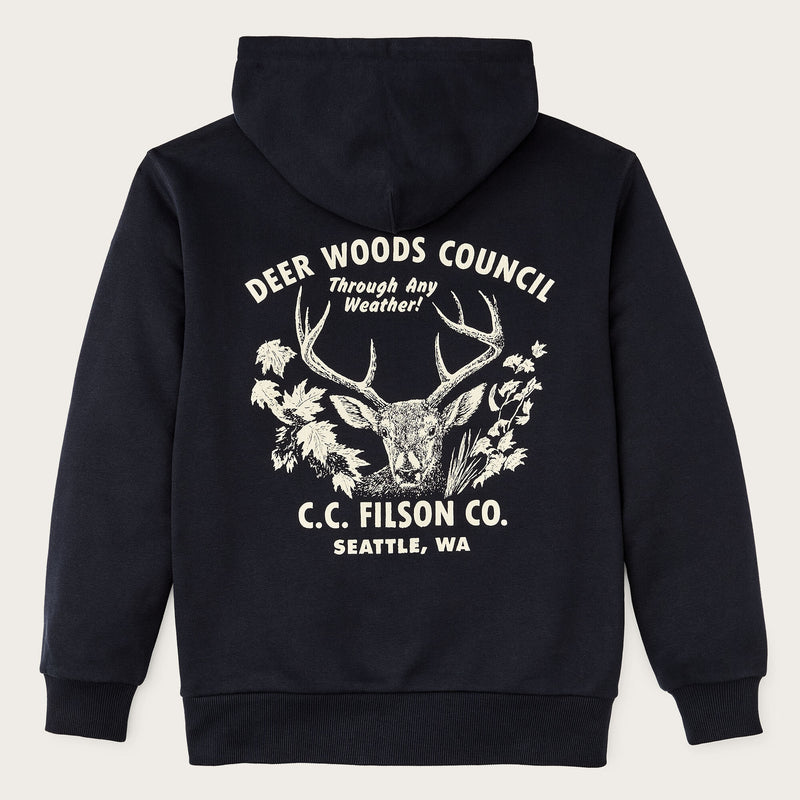 Sweat à capuche prospector graphic by Filson | Night sky / buck (Blue)
