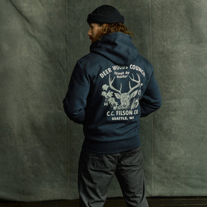 Sweat à capuche prospector graphic by Filson | Night sky / buck (Blue)