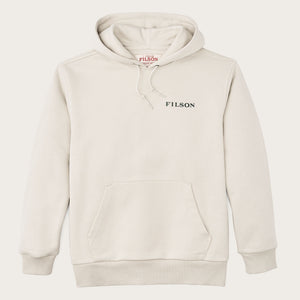 Sweat à capuche prospector graphic par Filson | Cliff gray / scenic (Beige)