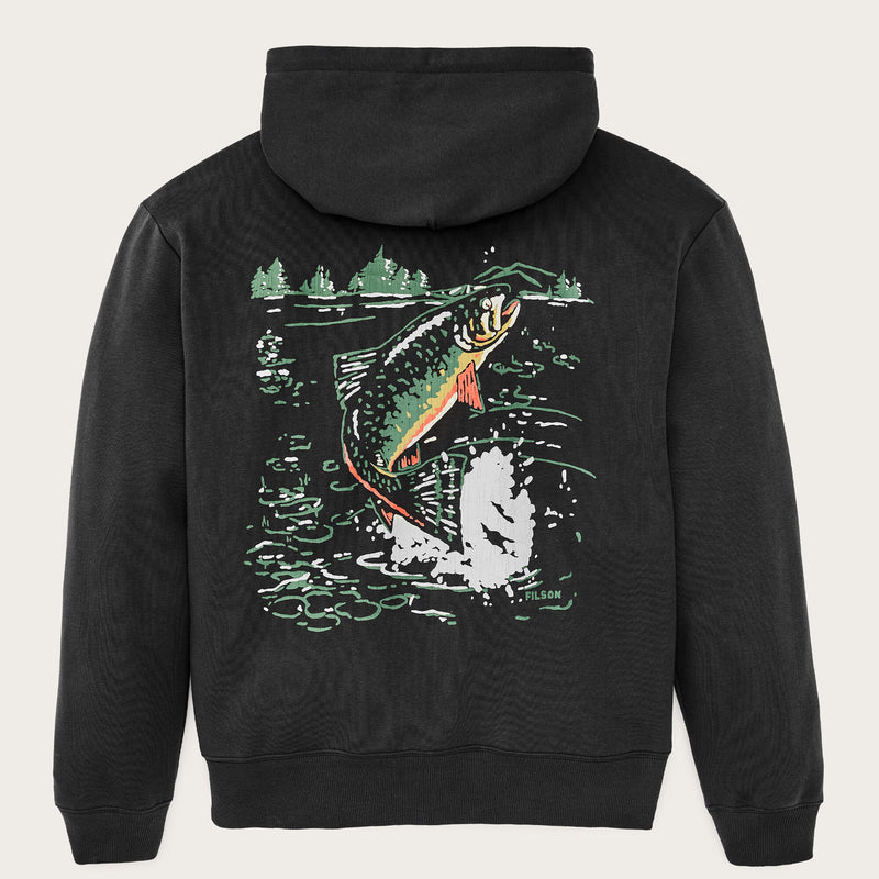 Trout graphic hoodie von Filson | Faded black (Black)