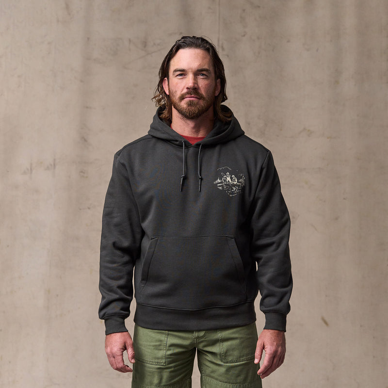 Trout graphic hoodie von Filson | Faded black (Black)