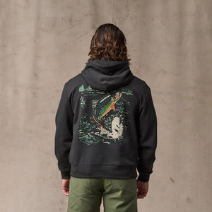 Trout graphic hoodie von Filson | Faded black (Black)