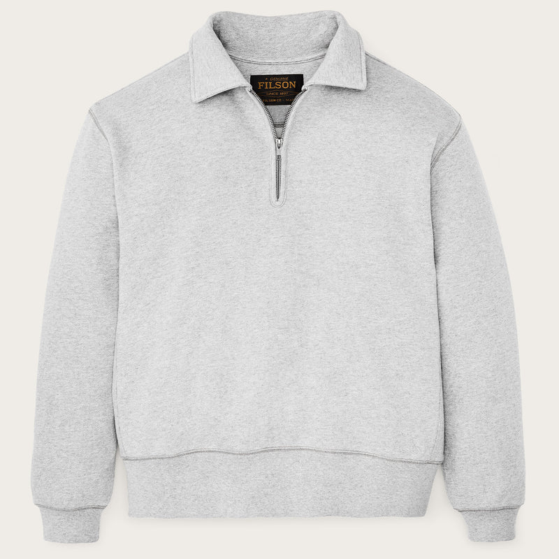 14-oz. heritage fleece quarter-zip by Filson | Gray heather (Gray)