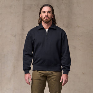14-oz. heritage fleece quarter-zip by Filson | Dark indigo (Blue)
