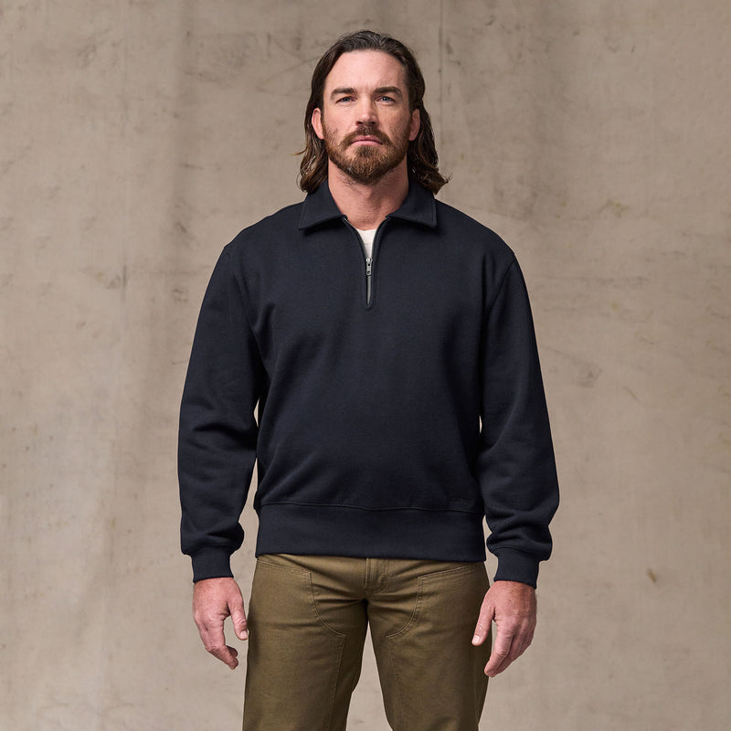 14-oz. heritage fleece quarter-zip by Filson | Dark indigo (Blue)