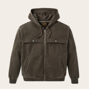Field knit reinforced full-zip hoodie par Filson | Black olive (Brown)