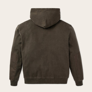 Field knit reinforced full-zip hoodie par Filson | Black olive (Brown)