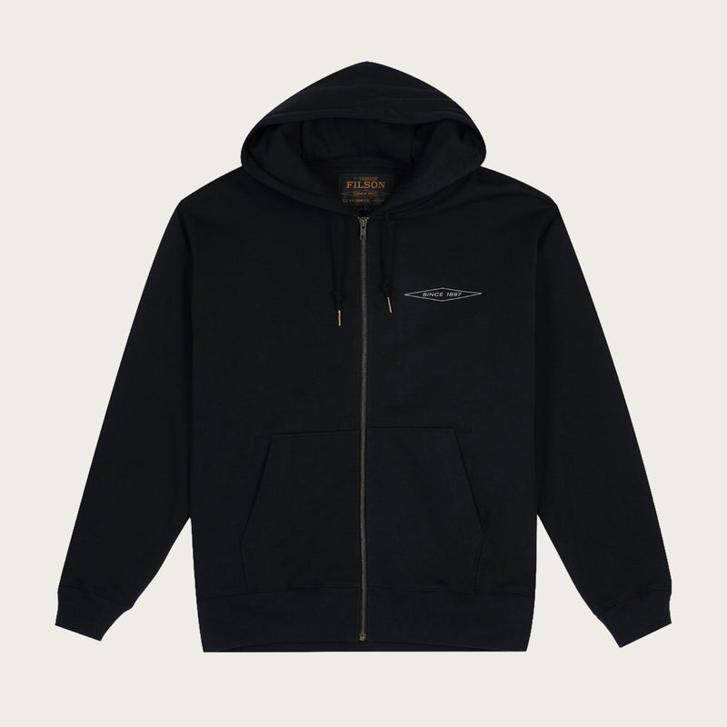 Outrider diamond full zip hood by Filson | Black (Black)