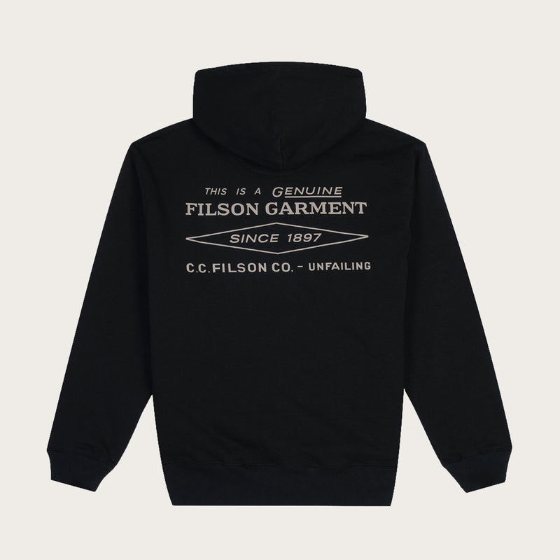 Outrider diamond full zip hood by Filson | Black (Black)
