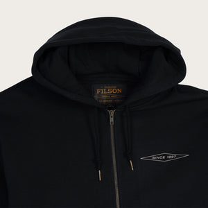 Outrider diamond full zip hood by Filson | Black (Black)