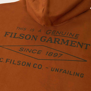 Outrider diamond full zip hood par Filson | Whiskey (Orange)