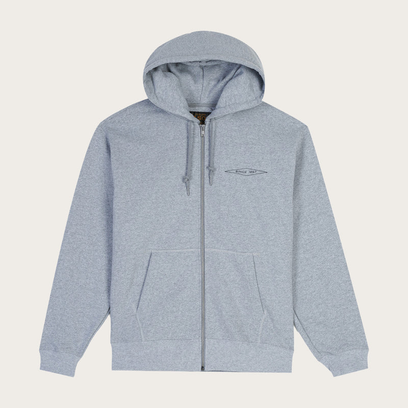 Outrider diamond full zip hood by Filson | Melange (Gray)