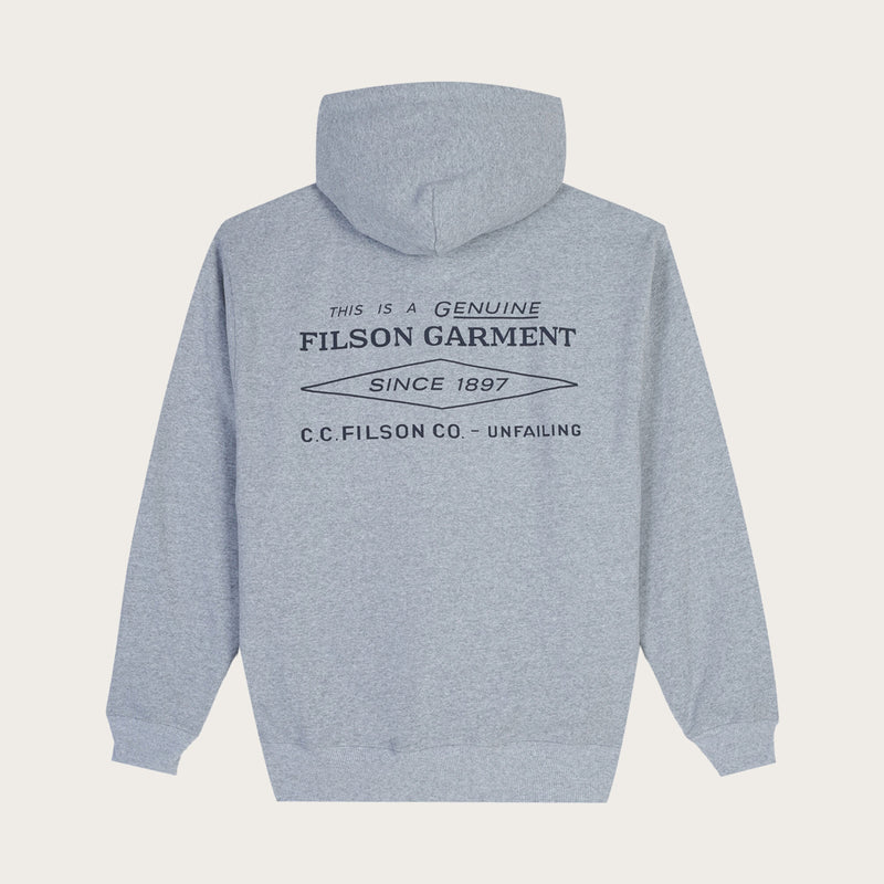 Outrider diamond full zip hood by Filson | Melange (Gray)