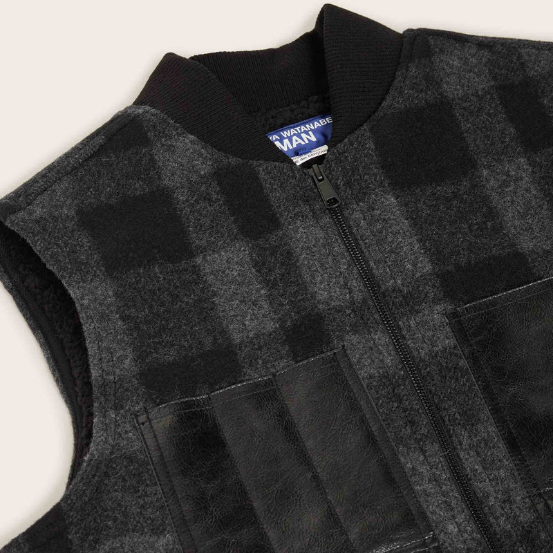 Filson x junya watanabe wool vest by Filson | Grey / black black (Black)