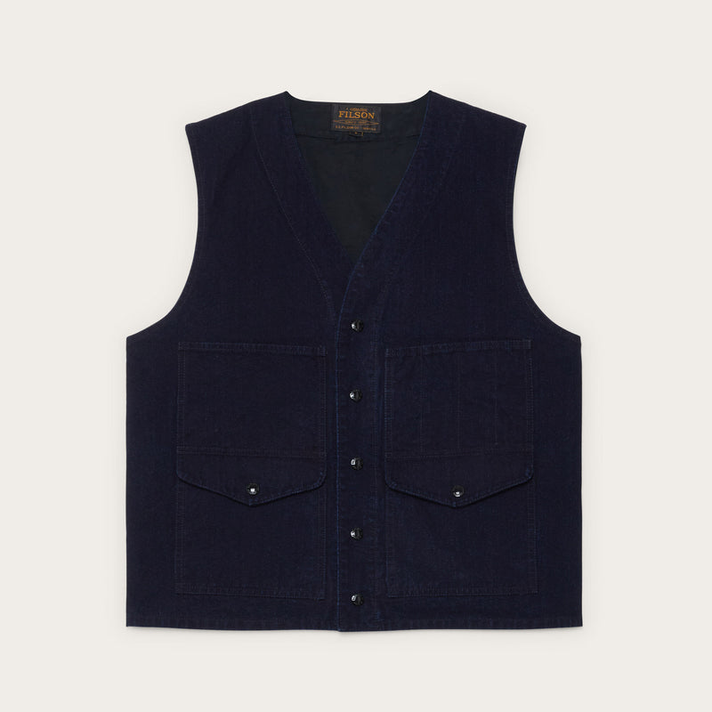 Dry tin indigo vest di Filson | Indigo (Blue)