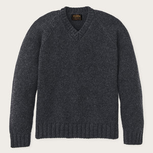 3-gauge alpaca blend sweater di Filson | Black heather (Gray)