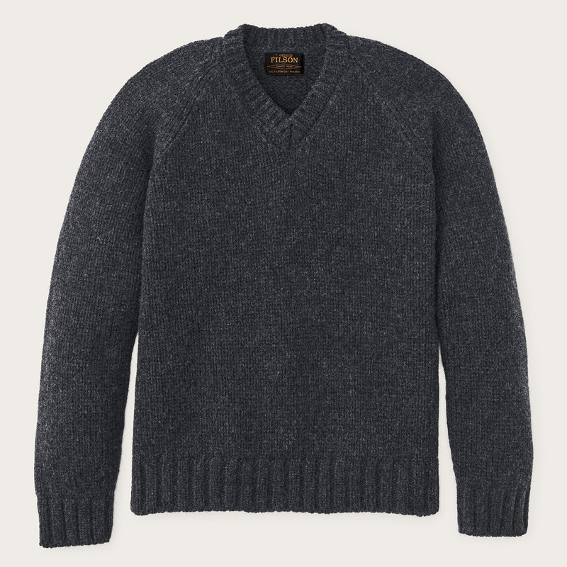 3-gauge alpaca blend sweater di Filson | Black heather (Gray)