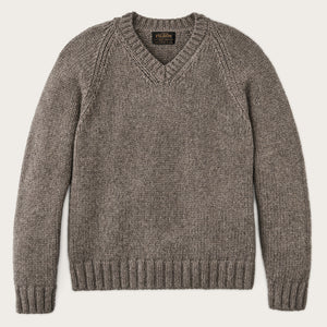 3-gauge alpaca blend sweater von Filson | Bark heather