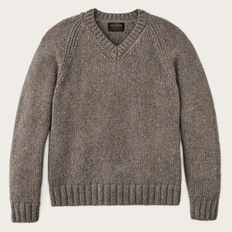3-gauge alpaca blend sweater von Filson | Bark heather