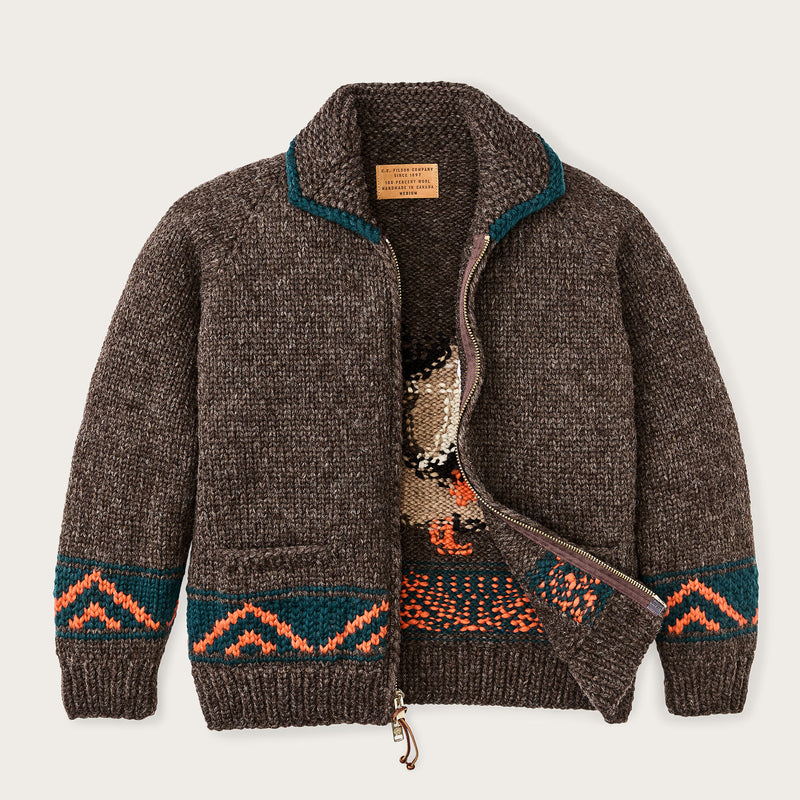 Handmade full-zip sweater di Filson | Heather brown / mall (Brown)