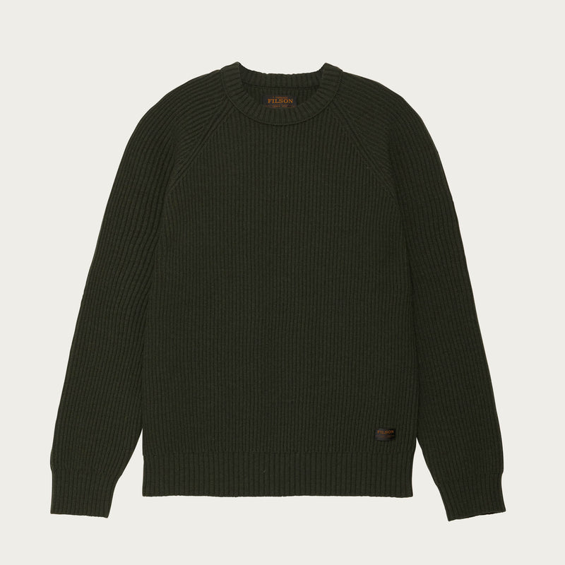 Cascade rib crewneck von Filson | Pine green (Green)